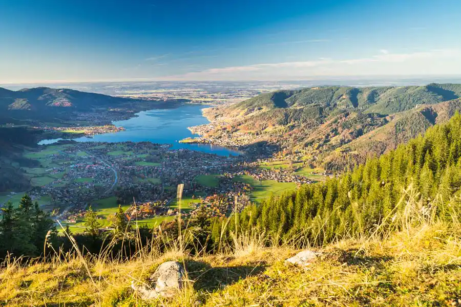 Blick vom Wallberg auf den Tegernsee